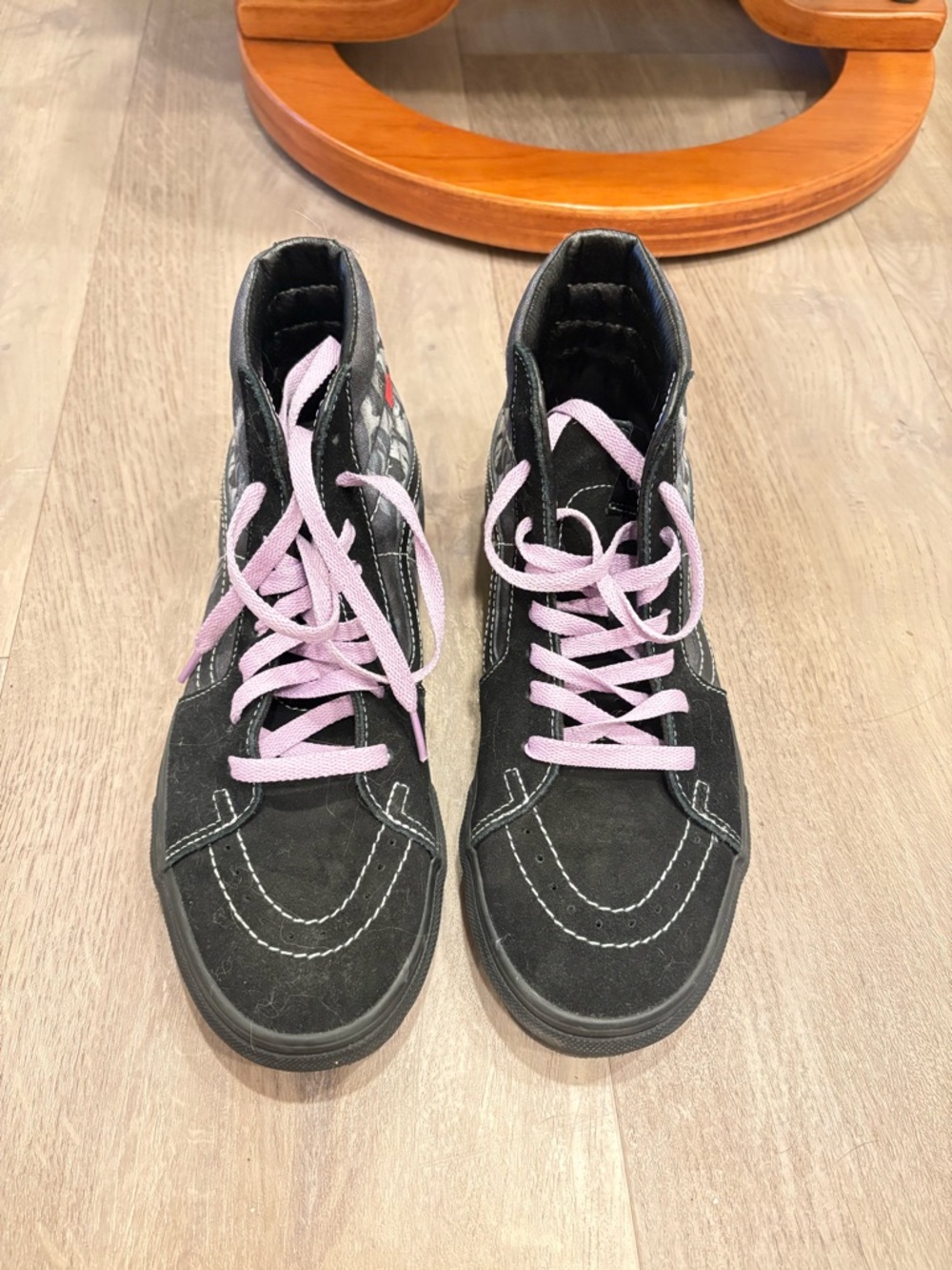 Vans Black and Gray High-Top Sneakers - Picture 3 of 7